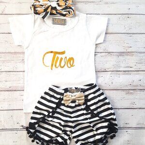 2nd Birthday Girl Shorts Outfit